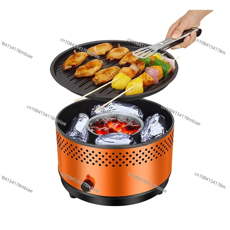 New Product Simple Portable Outdoor Grill Indoor Non-Stick Coating Smokeless Barbecue Charcoal Bbq Grills