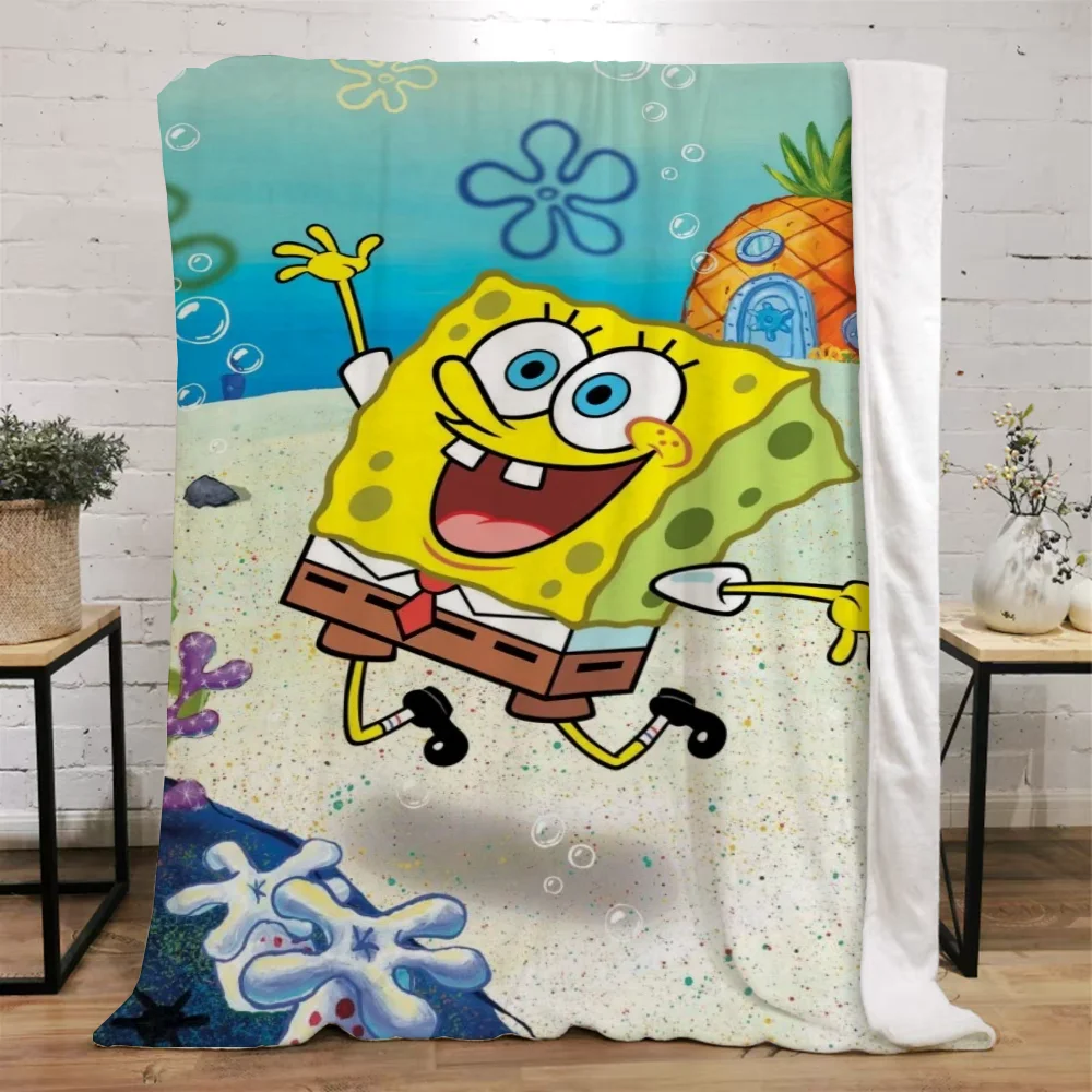 Spongebobs Kniedeken Voor Bankdecoratie Pluizige Zachte Dekens En Gooit Huis Interieur Strandlaken Microfiber Beddengoed Gooien