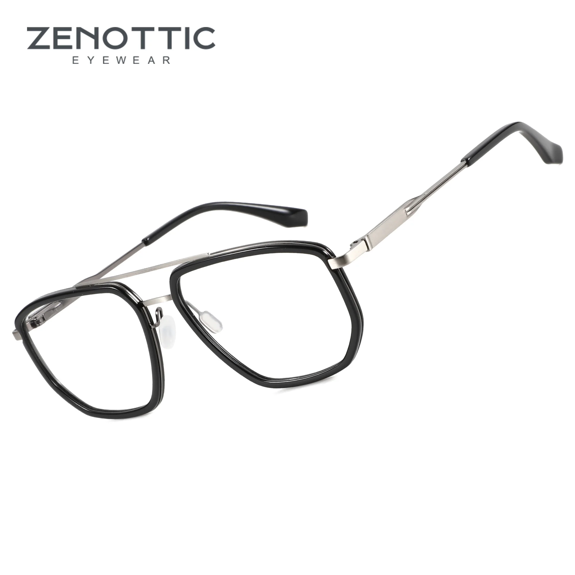 

ZENOTTIC модная оправа для очков-авиаторов для мужчин, оправа для очков без рецепта, оптическая оправа для очков при близорукости и дальнозоркости