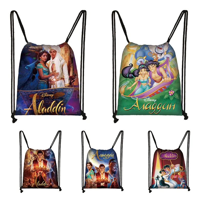 

Aladdin Drawstring Boy Girl Bags Women Large Capacity Shopping Bag Teenager Casual Backpack Portable Travel Bags