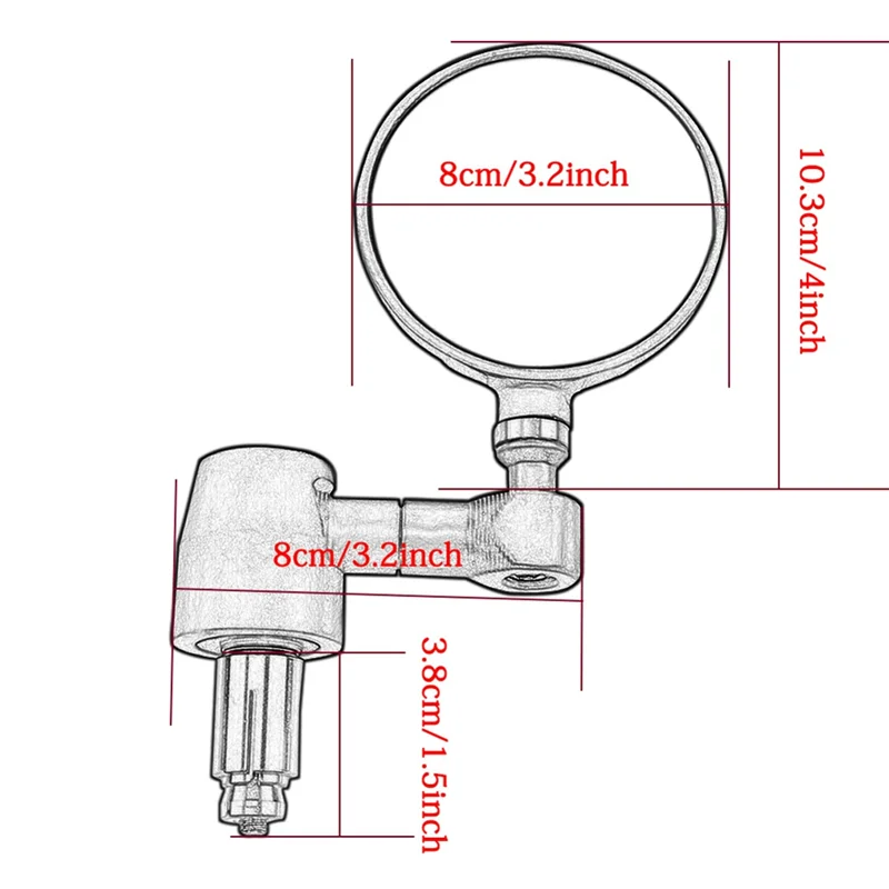 Universal Motorcycle Rearview Mirror For 22Mm Handlebars Side Mirror Modification Accessories-ABQA