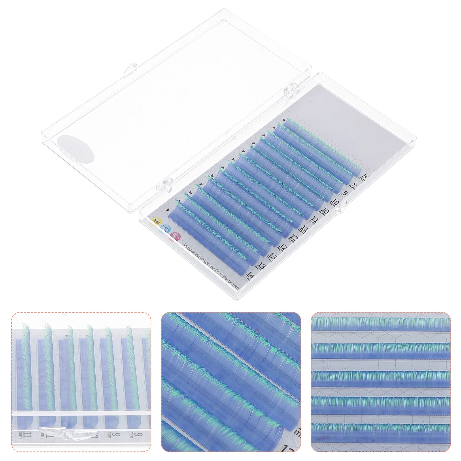 Ciglia finte decorative rosa fluorescente da donna Estensioni ciglia fatte a mano Festa cosplay Volume di lunga durata