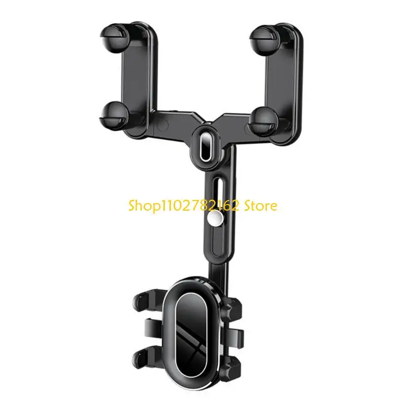 

547B 360 Rotating Car Rearview Glass Phone Holder Perfect for Kids and Adults for 4''-7'' Phone and Navigation Device