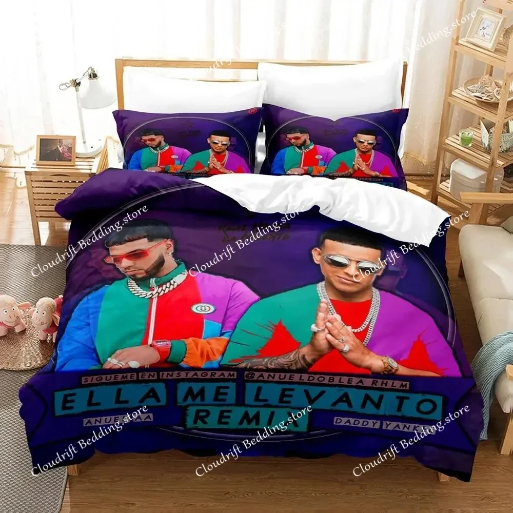 3D Print Anuel Aa Real Hasta La Bedding Set Duvet Cover Bed Set Quilt Cover Pillowcase Comforter king Queen Size Boys Adult026