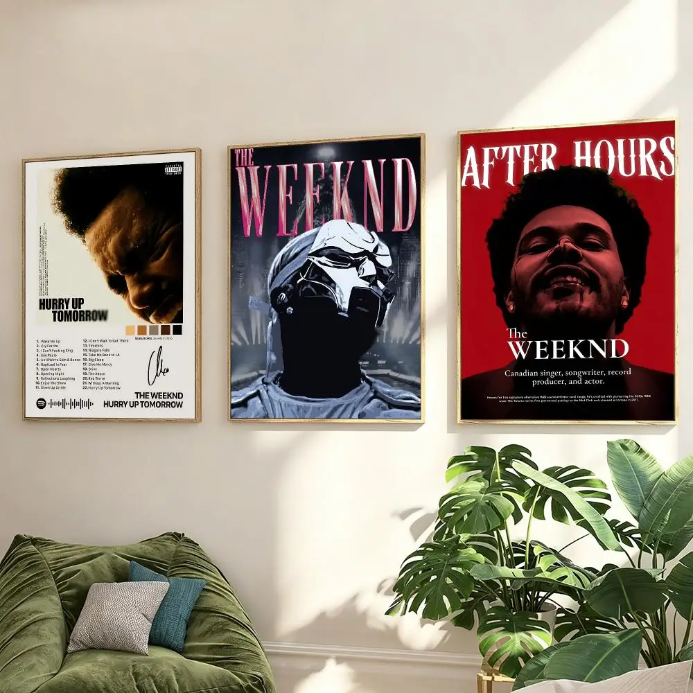 Celebrity The Weeknd Poster Poster Minimalist Decor HD SelfAdhesive Wall Art for Home Café Bedroom Gift Aesthetic Hanging
