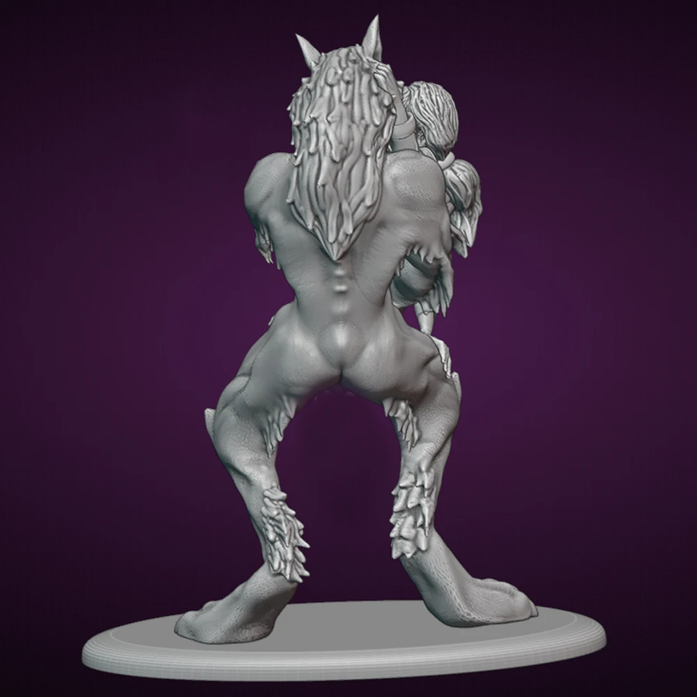 

1/24 Wolf Sexy Girl waifu 3D Print Model Kit Unassembled Resin Model Figure Toy Miniature Reduction Statue Unpainted Effigy Toys