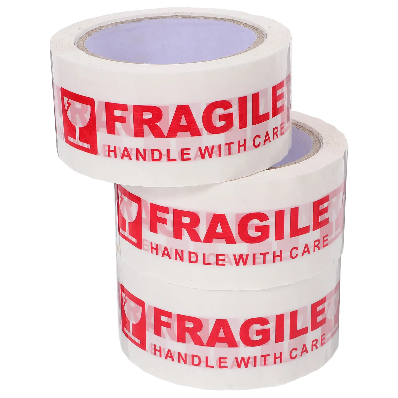 

3 Rolls Heavy Duty Fragile Packing Tape Clear Warning Self Adhesive Shipping Box Tape Sticky For Moving Glassware Electronics