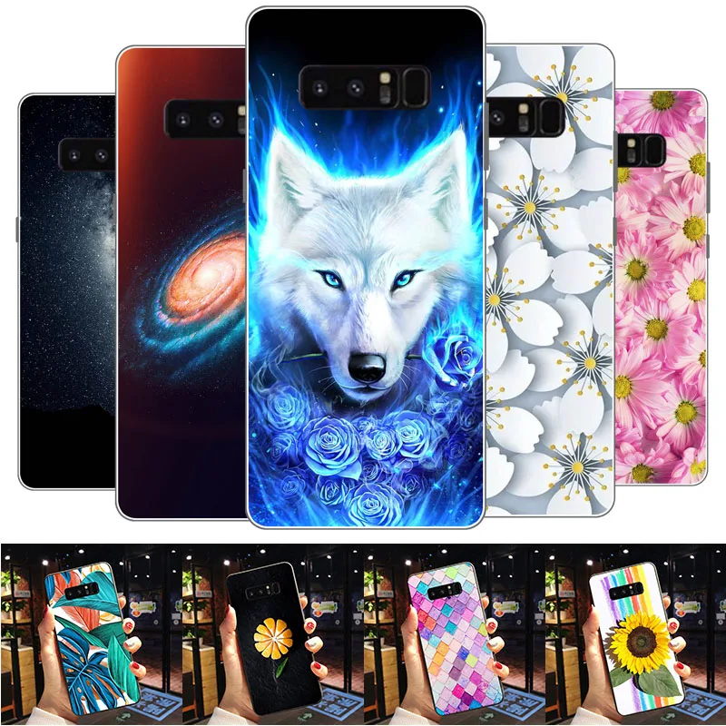 Siliconen Hoesje Voor Samsung Galaxy Note 8 Note8 SM-N950F 6.3 "Hoesjes Schattige Tpu Cover Telefoonhoes Voor Samsung Note 8 Achterkant