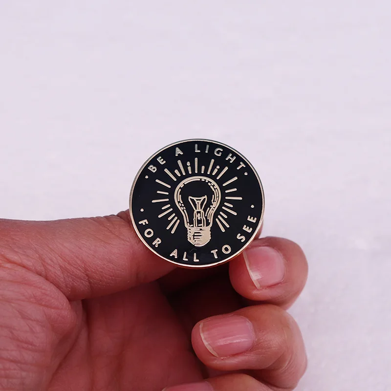 Good Literary Quotes Thought Badge Positive Sayings Cartoon Metal Lapel Brooch Accessories Men Women Fashion Jewelry Gift