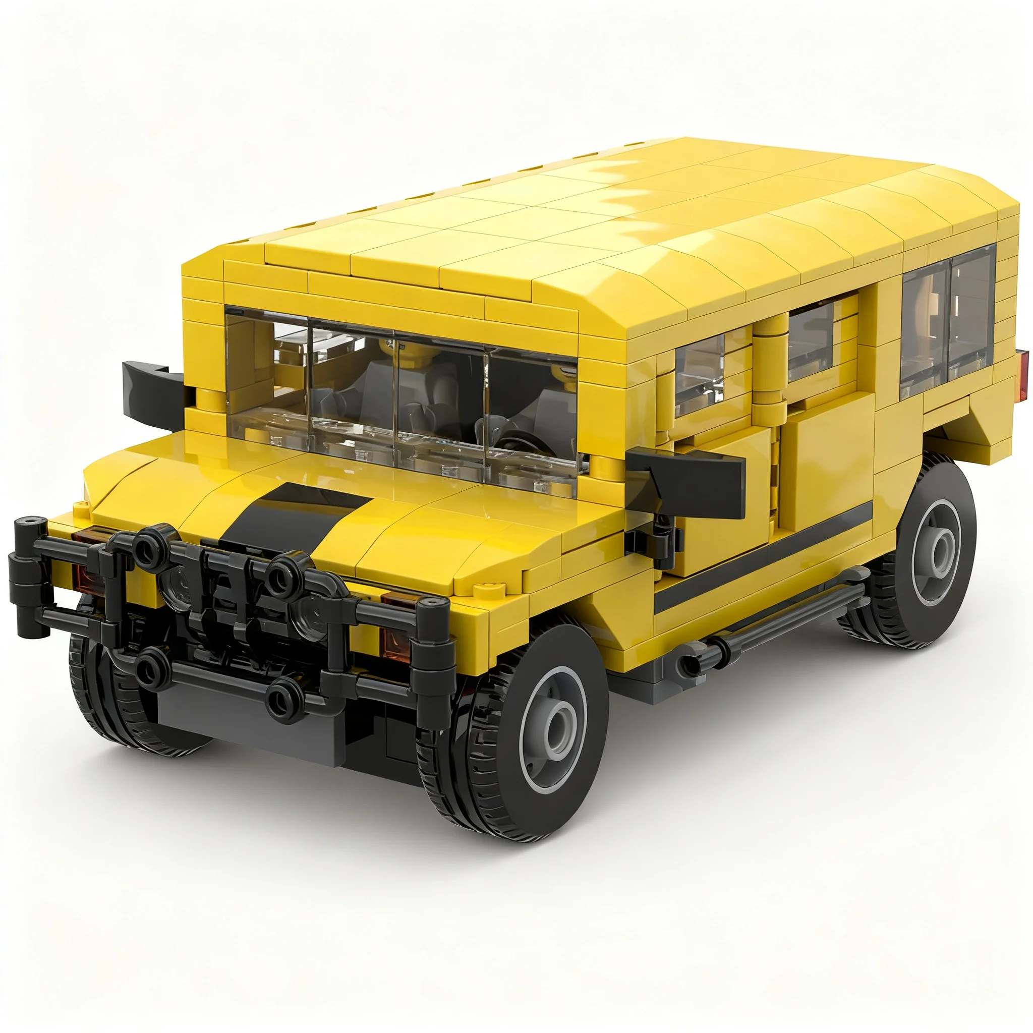 407pcs MOC Creator Creator Expert Yellow Hummered H1 Model Building Blocks Construction Craft 3D Art Creative Display Collection