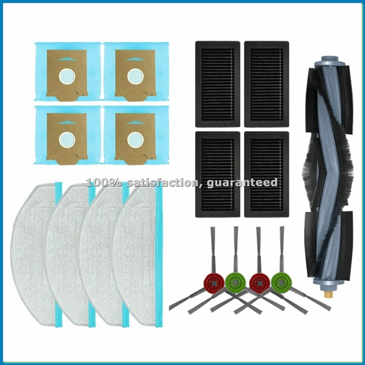 

17PCS for Cube / CC Robot Vacuum Cleaner Replacement Parts Main Side Brush Hepa Filter Mop Cloth Dust Bag-A79M