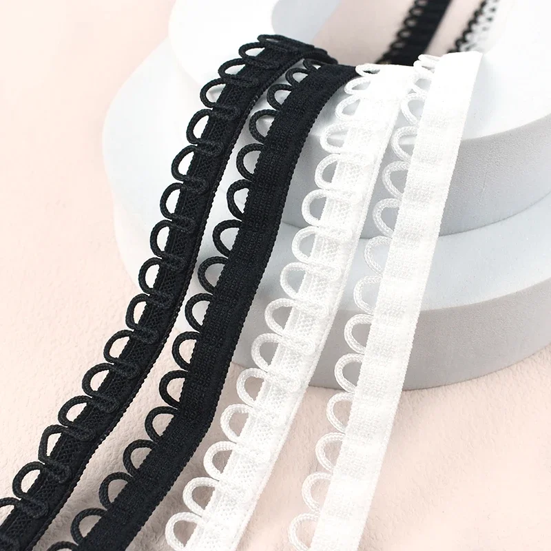 5/10/20M 15mm Elastisches Band U-Wellen-Spitzenborte Nylonband zum Nähen, für Kleiderdekoration, Hochzeit, DIY, Bekleidung, Bastelzubehör – Detail 3