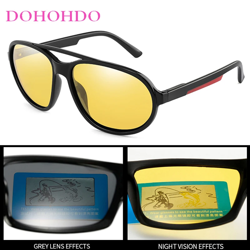 Vintage Pilot Polarized Sunglasses 2026 Brand Designer Night Vision Driving Anti-Glare Sun Glasses Men Women Goggles Очки UV400