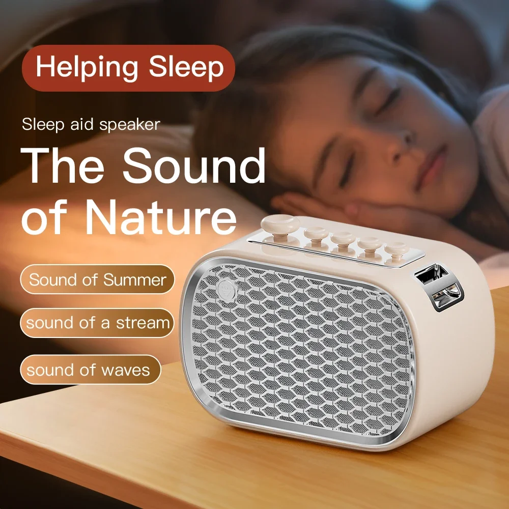 

Wireless White Noise Speaker Desktop Multifunctional FM Bluetooth Speaker Sleep Instrument Speakers Supports TF Card