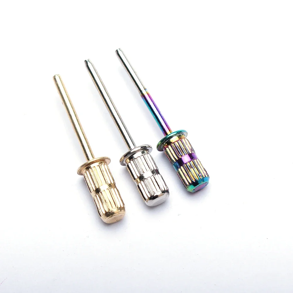 3/5/10 pièces forets à ongles en argent accessoires de forage à ongles foret à mandrin tambour de ponçage des ongles pour bandes de ponçage