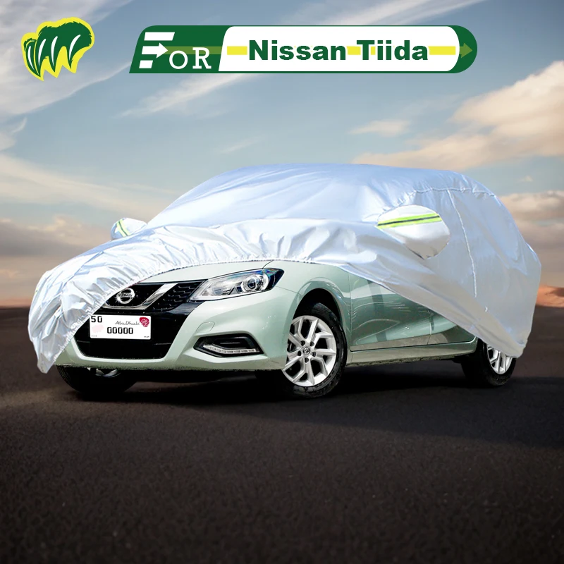 

For Nissan TIIDA CVT Hatchback Car Cover Waterproof Outdoor Cover Sun Rain Protection with Lock and Zipper Door