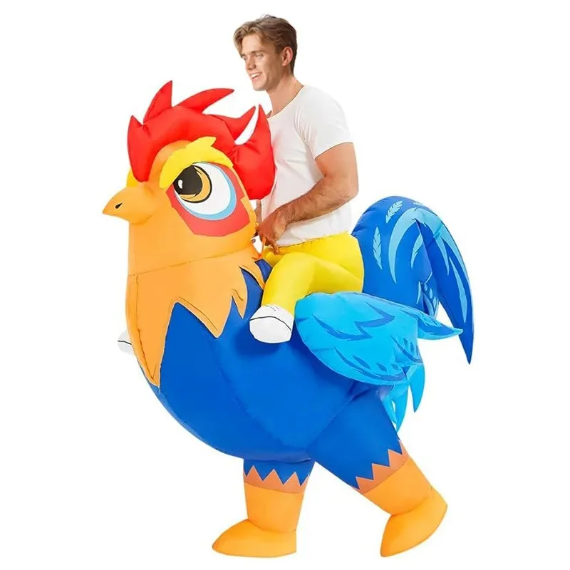 

Halloween Festival Party Funny Props Children's Day Stage Performance Colorful Rooster Inflatable Costumes