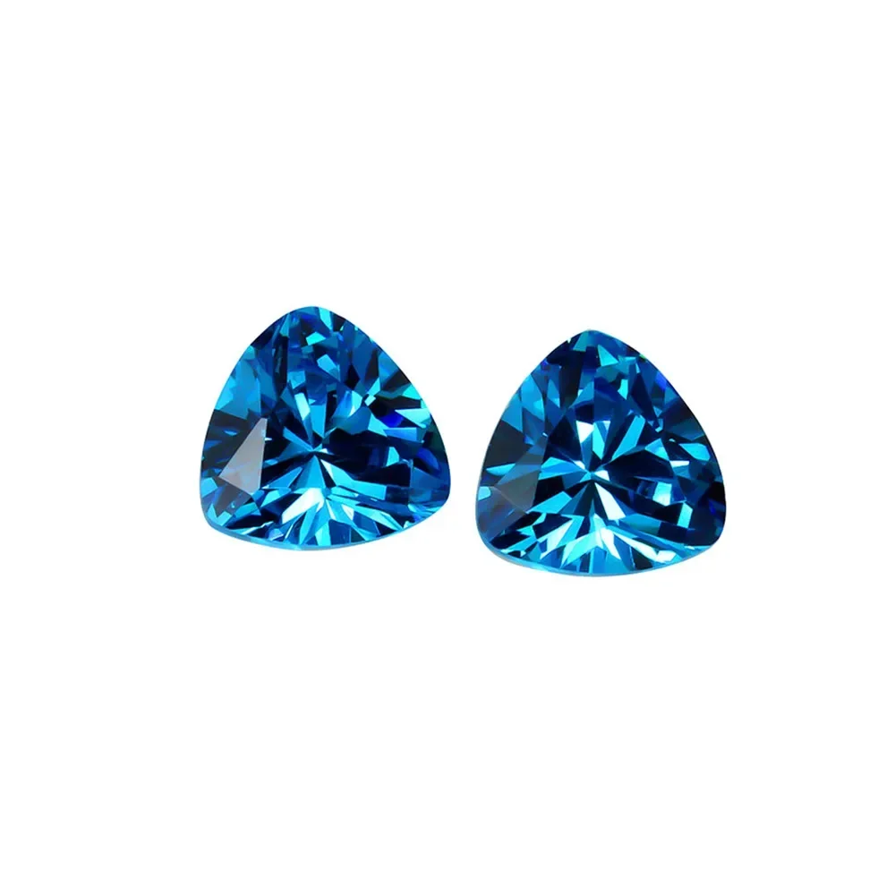 Trillion Faceted Sapphire Trilliant Cut Light Blue Sapphire Gem Multiple Sizes to Choose