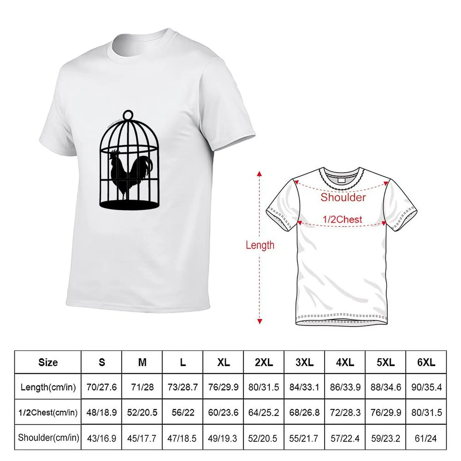 Cage T-Shirt croswit shirt man summer tops mens t shirt