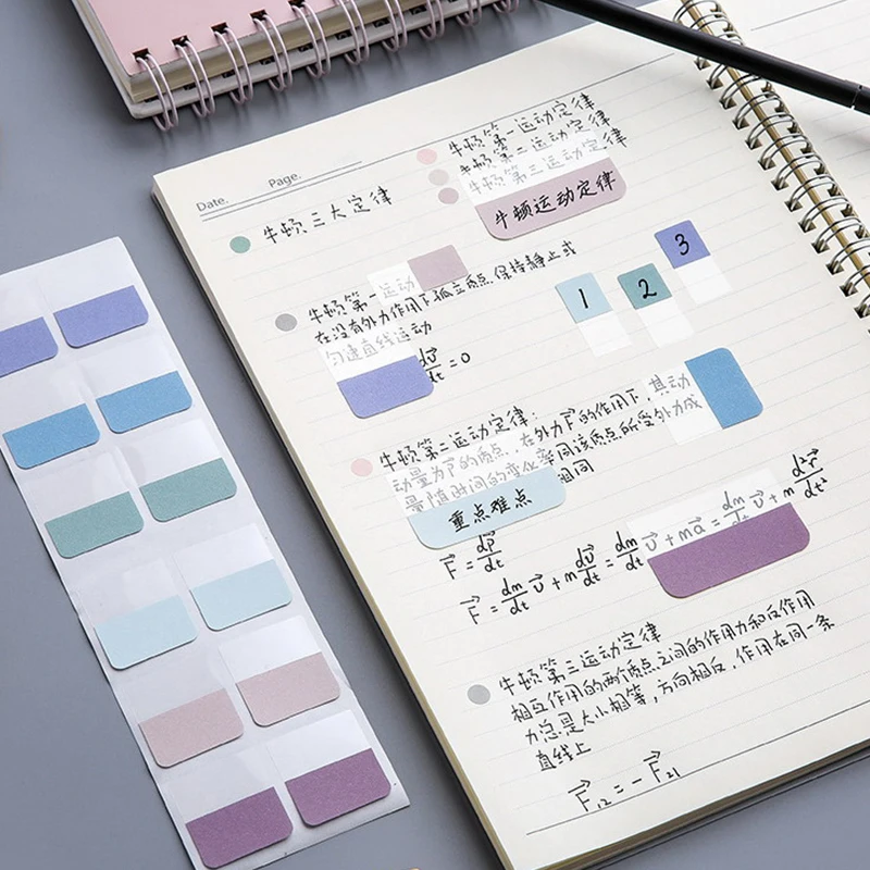 30/60/120/240Pcs Colorful Sticky Index Tabs Notes File Classification Memoranda Notebook Classify Sticker Stationery Supplies
