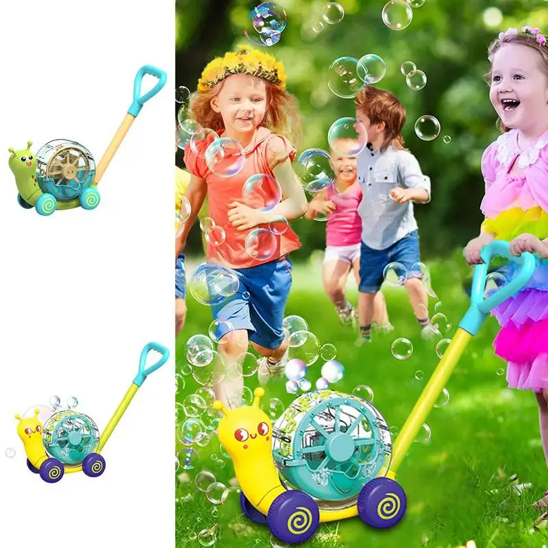 Soap Bubbles Machine Kids Weeder Shape Blower Baby Automatic Lawn Mower Bubble Machine Activity Walker For Outdoor Kid Toy