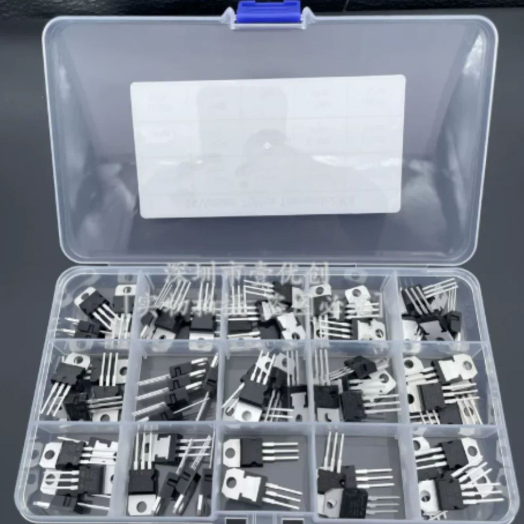 14 Types 70PCS TO-220 Three-terminal Voltage Regulator Tube Assortment Box L7805/7812/7905/7912/LM317T
