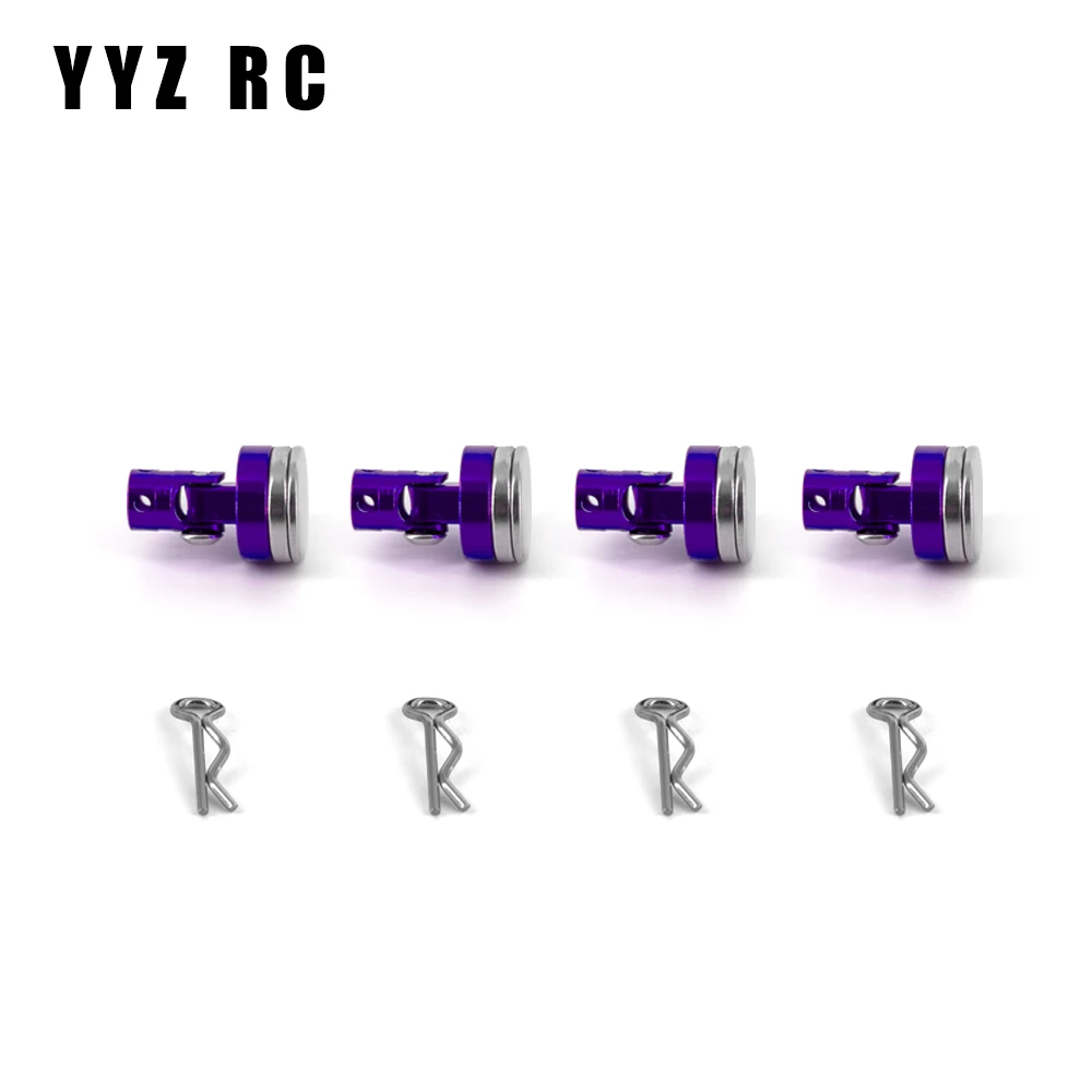 Magnetyczny Stealth Invisible Body Post Mount Contact Shell Column + Clips Metal For Axial Scx10 Upgrade Parts Rc Car Accessories