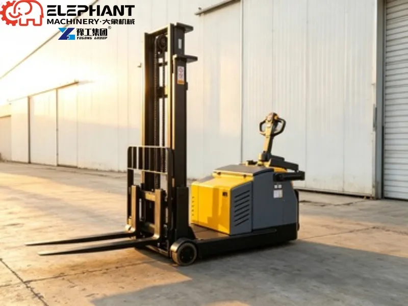 Warehouse Pallet Stacking Electric Walkie Forklift, 1.2ton 1.5ton Pallet Stacker Lifter With Max 3300mm Lifting Height