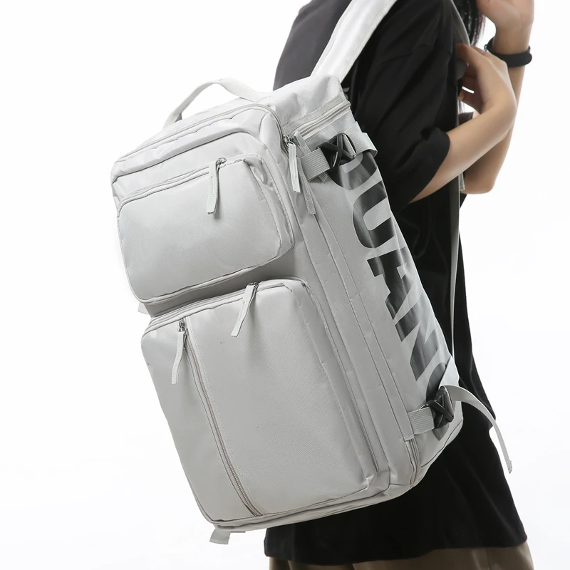 

Versatile Solid Color Oxford Cloth Travel Backpack 2025 New Fashionable Travel Crossbody Bag Large Capacity Casual Handbag