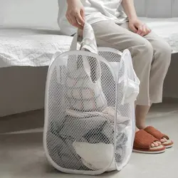 Large Capacity Foldable Laundry Basket For Home Dormitory Use Durable Plastic Clothes Hamper Bathroom Storage Basket