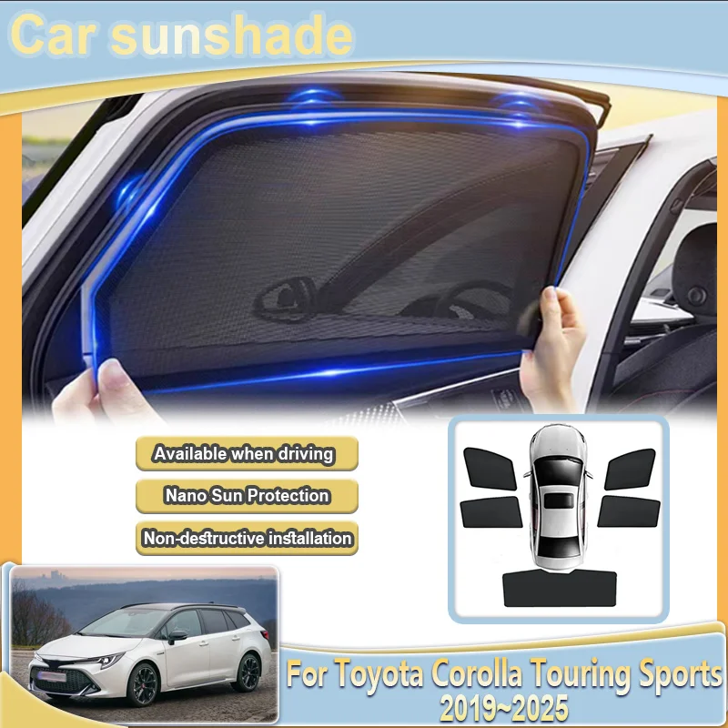 

For Toyota Corolla Touring Sports E210 2019~2025 Mesh Sunshade Shield Windshield Curtain Car Window Sun Visors Car Accessories