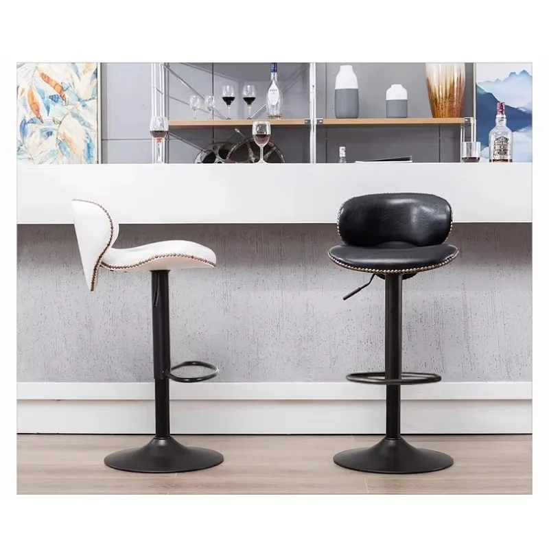

Современный барный стул с обивкой, регулируемый, с заклепками, высокий стул для дома, бара, кухонного острова, стойки ресепшн