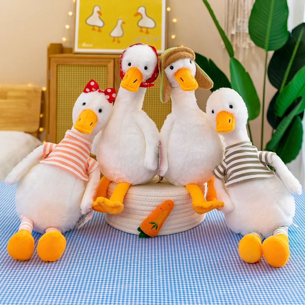 Plush Stuffed Toys Cartoon Goose Doll  Early Educational Development Toy