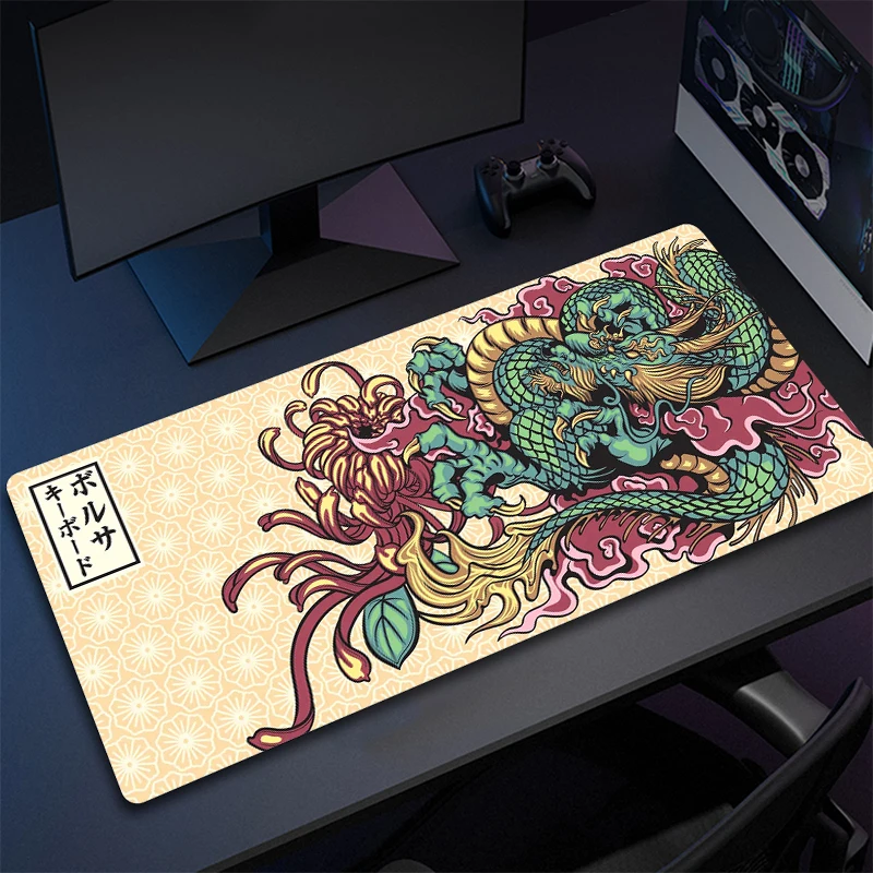 Mouse Pad Acessórios Para Jogos De Arte Chinesa De Borracha Mousepad Gamer XXL Bloqueio Borda Grande Almofada Do Teclado Esteira De Mesa Do Computador Tapete Do Rato Grande