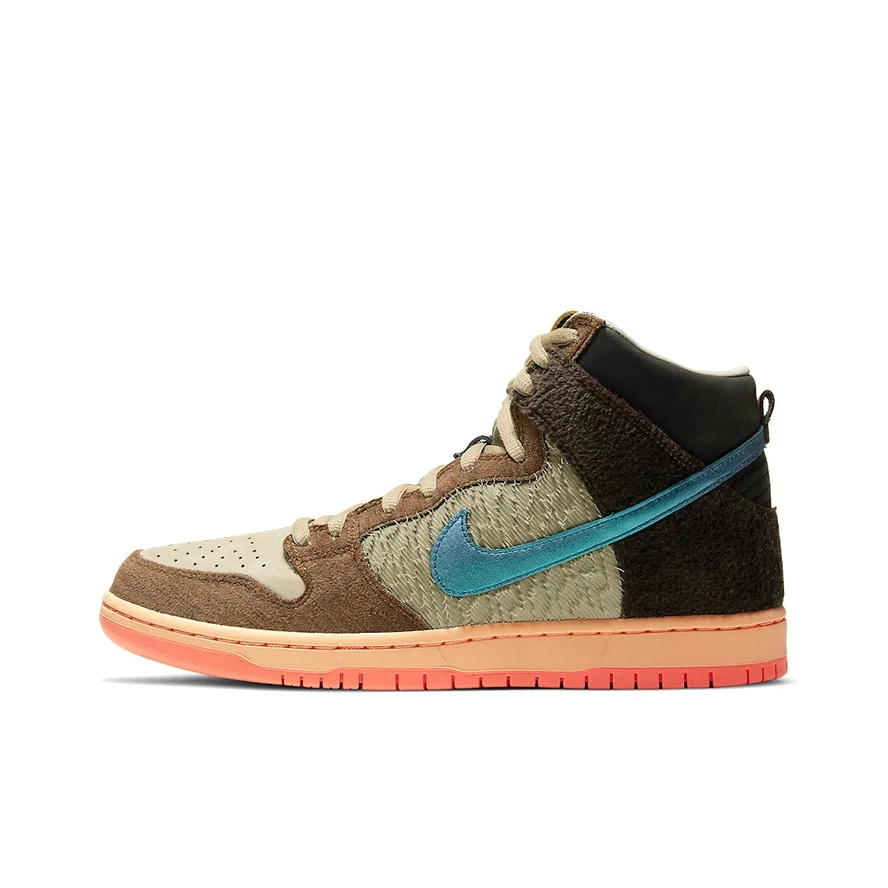 CONCEPTS X Nike Dunk SB Zapatillas de Skateboard Unisex de Caña Alta Marrón Verde DC6887-200