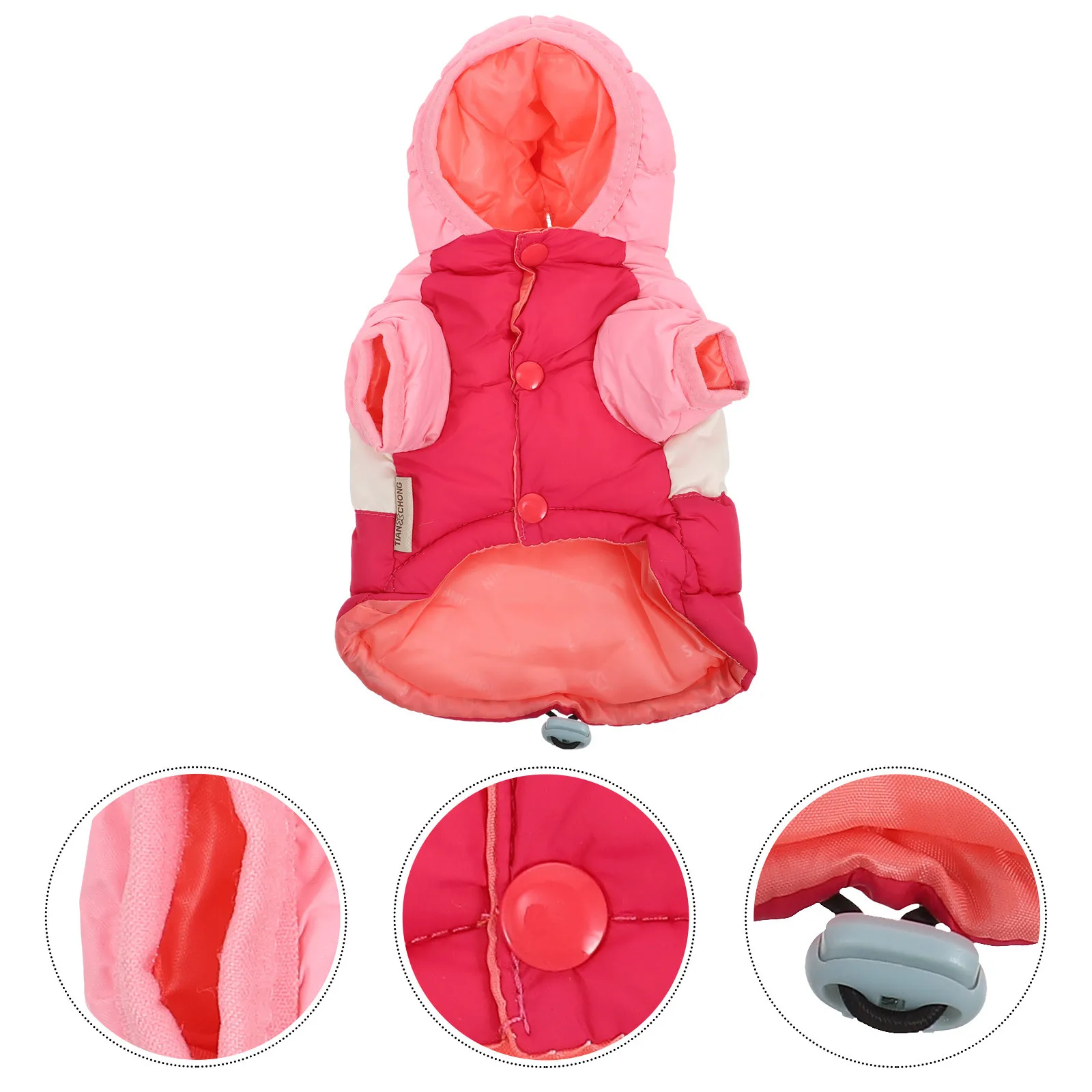 

Dog Winter Coat Hoodie Down Cotton Pet Clothes Warm Adjustable Belly Fastening For Walking Outdoor Activity Fashion Design Pet