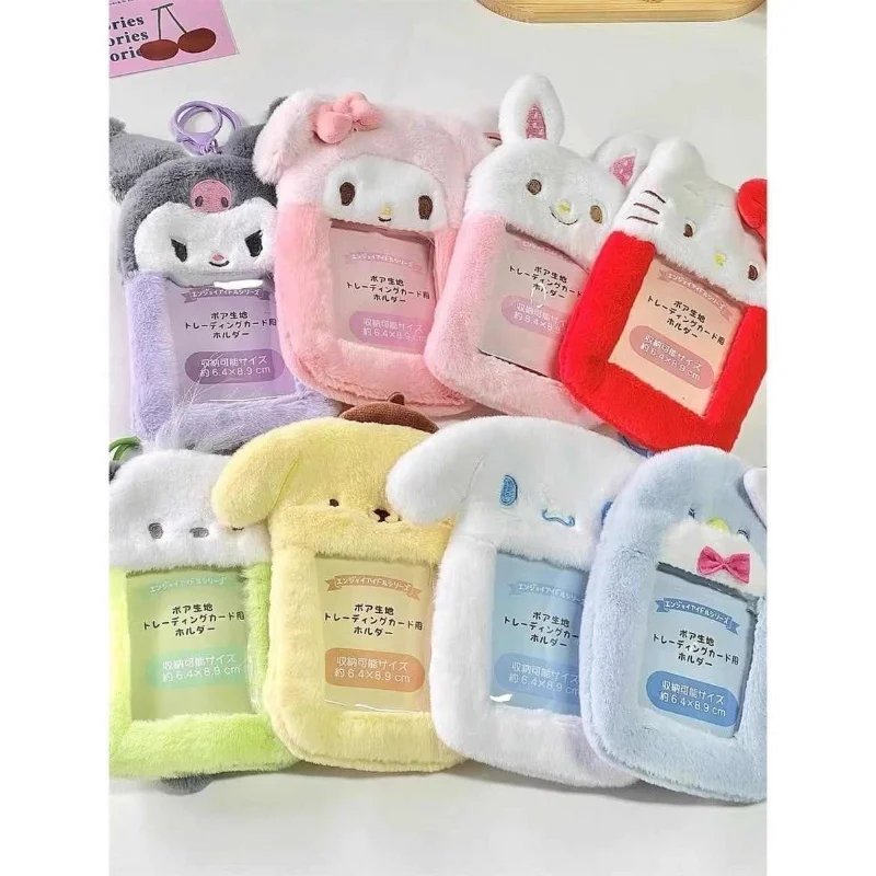 

Hello Kitty Sanrio Cinnamoroll My Melody Card Idol Photo Display Pendant Kuromi Cute Plush Card Holder Anime Gift