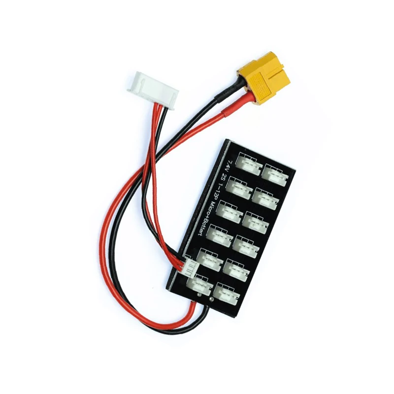 2S Parallel Charge Board 7.4V JST-PH2.0 with XT60 Female Plug Charging Balance Board for 12x2S Lipo UMX, 130X Battery Imax B6