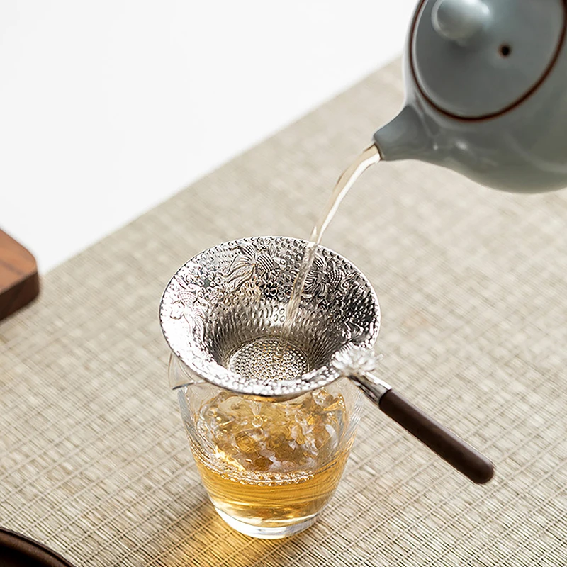 

Metal Mesh Tea Strainer Stainless Steel Filter Sieve Teaware Lace Tea Drain Useful Tea Infusers Kitchen Accessories