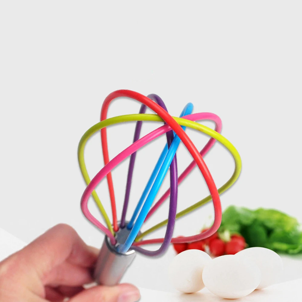 Kitchen Premium Silicone Whisk With Heat Resistant Non-Stick Silicone Whisk Cook Kitchen Accessories Gadgets Egg Beater Baking