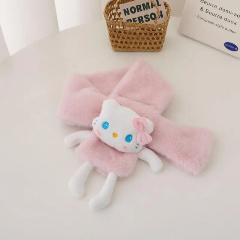 

Новинка 2024 года, детский шарф с героями мультфильмов «Hello Kitty», Sanrio Kuromi Melody, осень-зима, теплый модный милый шарф в стиле аниме Kawaii для девочек