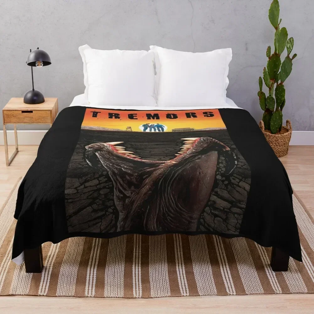 

Tremors Horror Movie Throw Blanket bed plaid Custom Luxury St Comforter Blankets