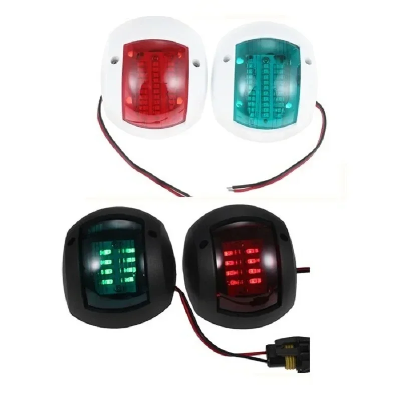 2Pcs Marine Yacht Navigation Signal Light Red Green Signal Lamp Spherical 36 LED Waterproof Boats Navigation Light DC12V-24V 3W