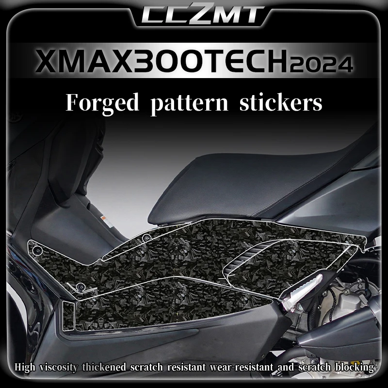 

For Yamaha XMAX300 xmax300 TECH 2024 Forged Carbon Fiber Sticker Decal Fuel Tank Protection Sticker Modified Parts accessories