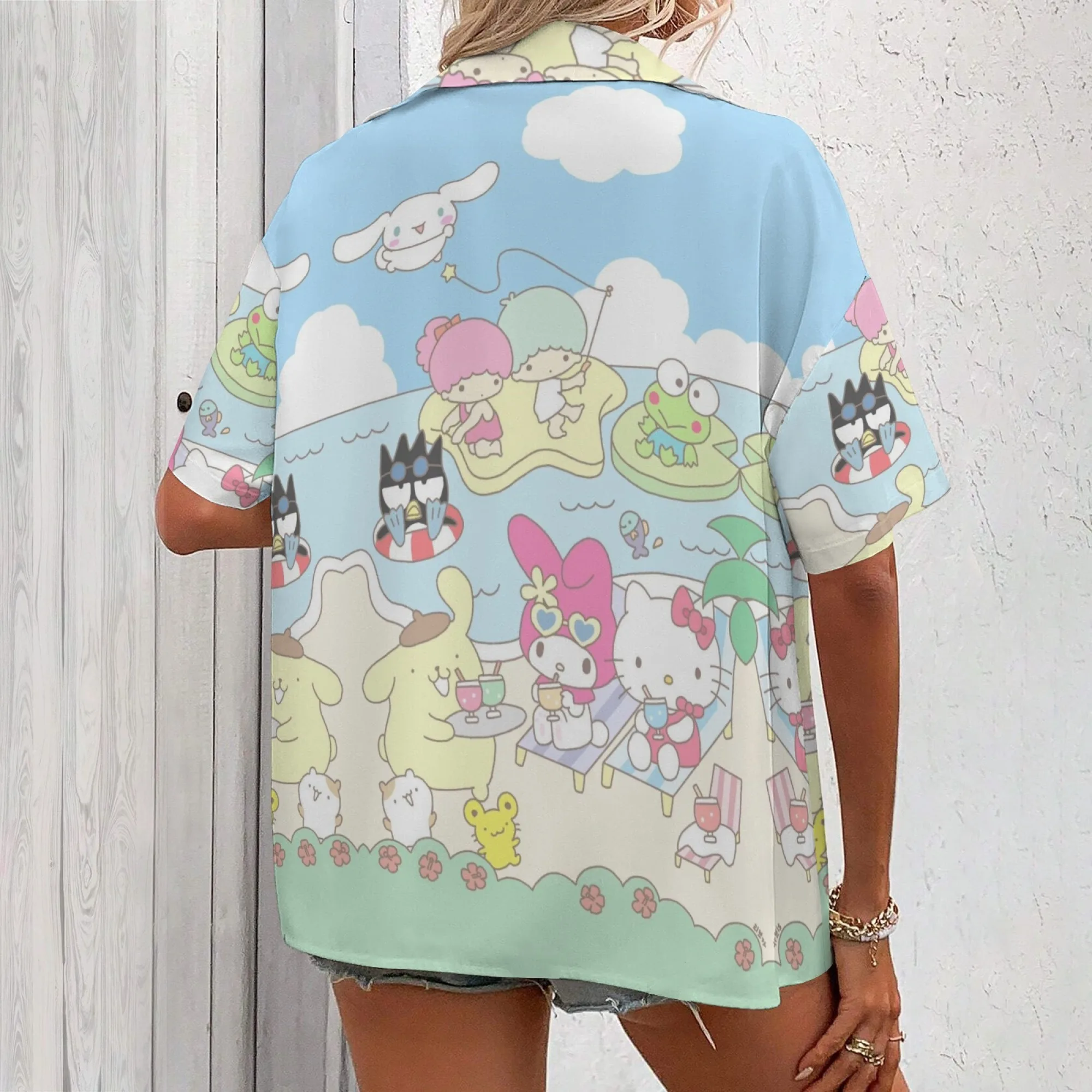 Футболка Hello Kitty со скелетом, роскошные бренды, женская футболка, топ Y2k, одежда, женские блузки, предложения, стиль Shoujo Girl с коротким рукавом