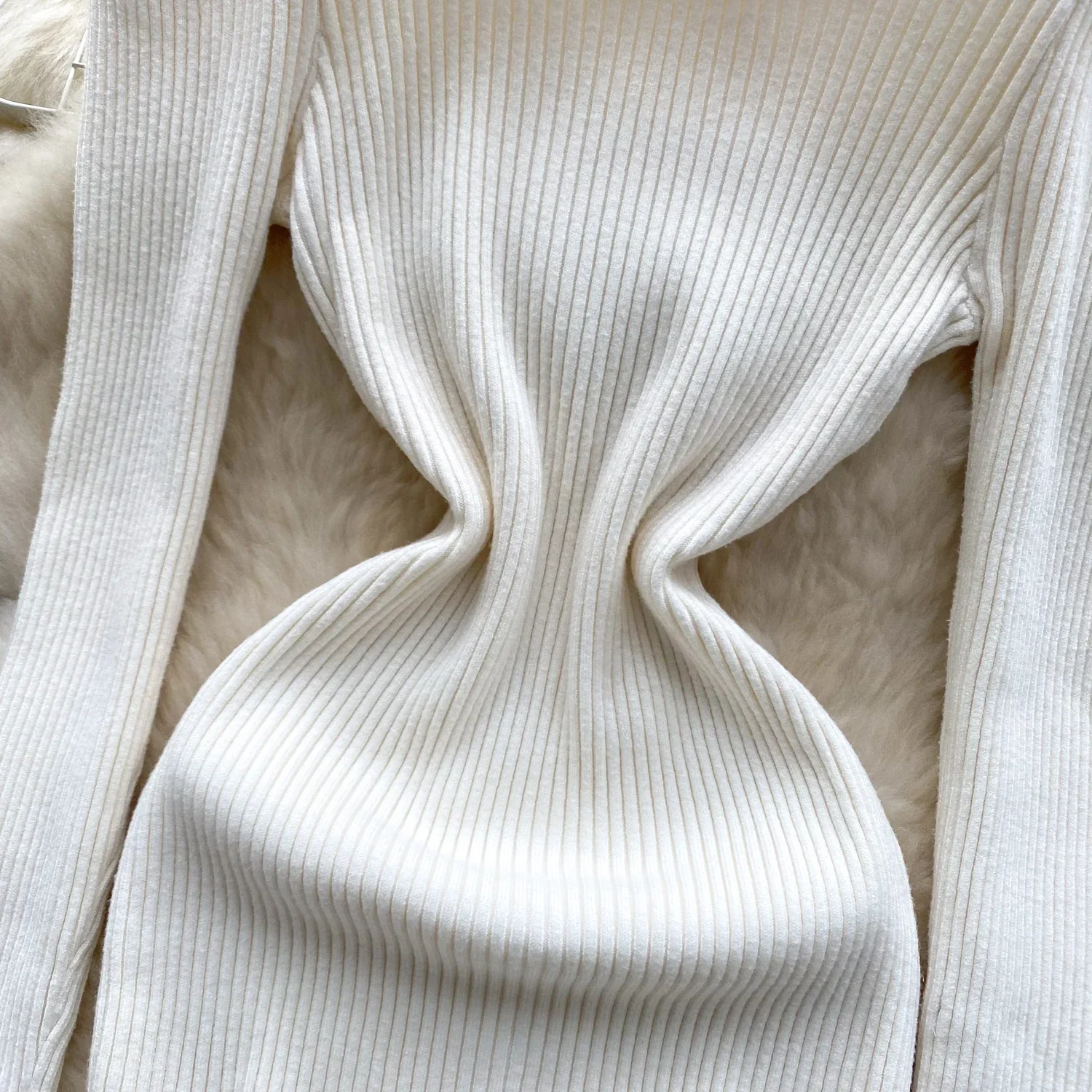 Women Knit Slim Sexy Bodycon Dress Square Neck  Long Sleeve Dress Solid Casual Midi Sweater Dress For Women 2024Autumn Winter