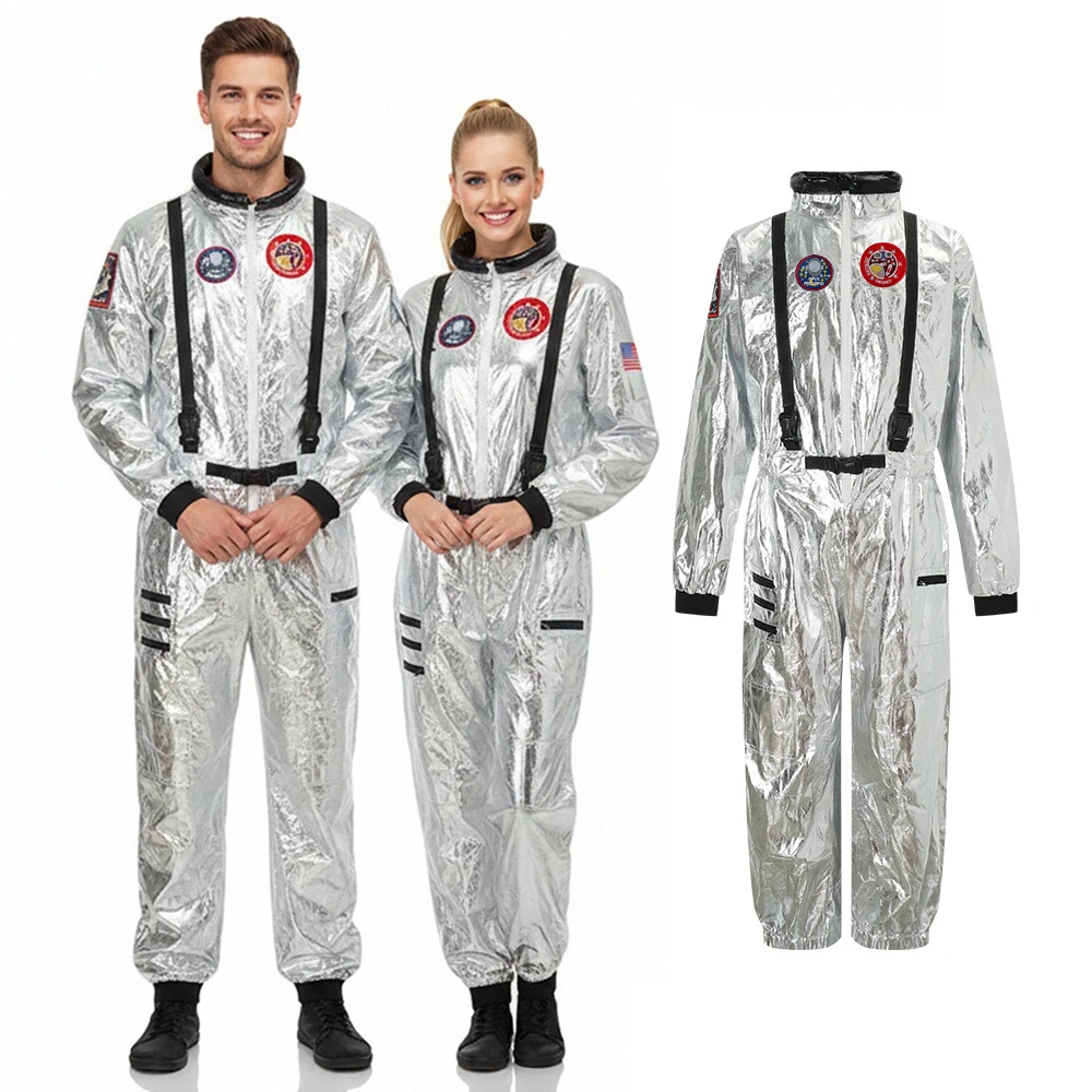 Halloween Astronauten-Kostüm Overall Cosplay-Outfit Raumanzug Karnevals-Party Weltraum-Themen-Performance-Kostüm Bodysuit Outfit