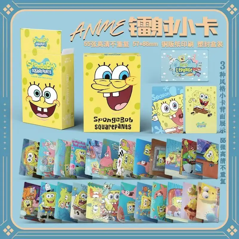 Spongebob Squarepants Card Personaggi animati Patrick Star Squidward Tentacles Serie periferica Carte Giocattolo per bambini Regalo