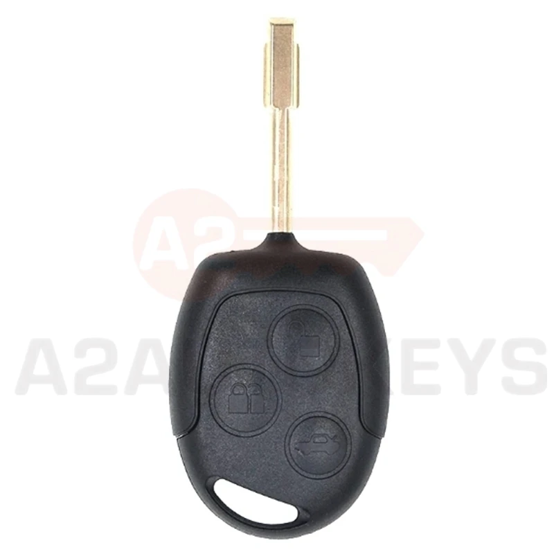 A2AUTOKEYS 3 Buttons 315/433 MHZ 4D60/4D63 Chip Remote Car Key For Ford Mondeo Focus 2 Fiesta Fusion Transit HU101 FO21 blade