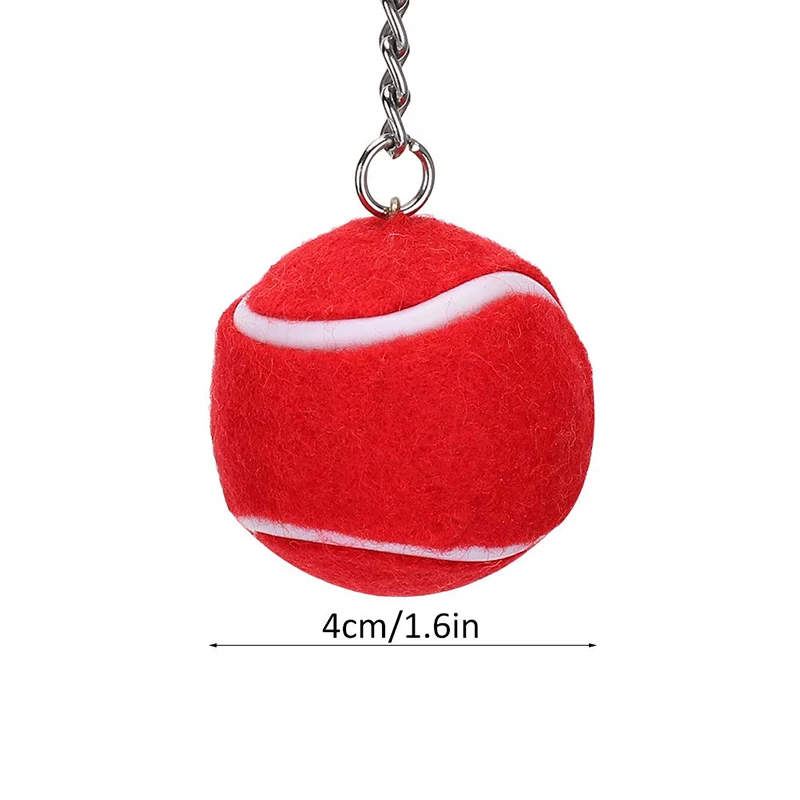 6Pcs Tennis Party Favors Gift Tennis Keychains Tennis Ball Keychain Key Ring